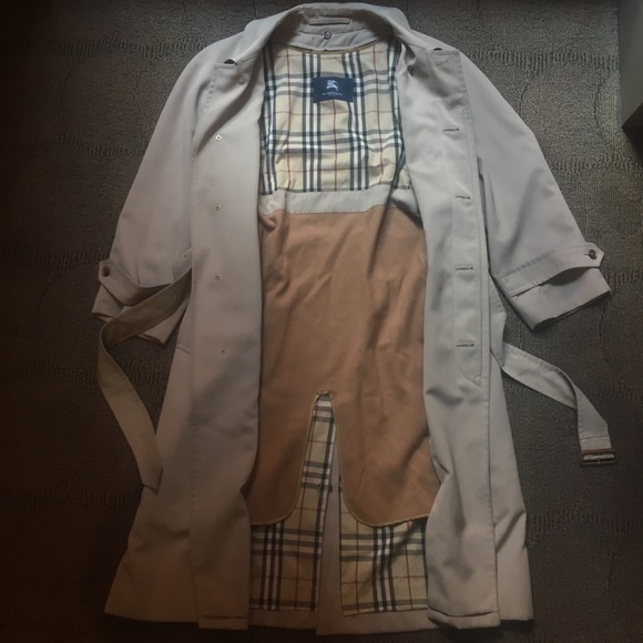 BURBERRY - Gabardine Camel hair Car Coat Tan, L - Picture 4 of 7